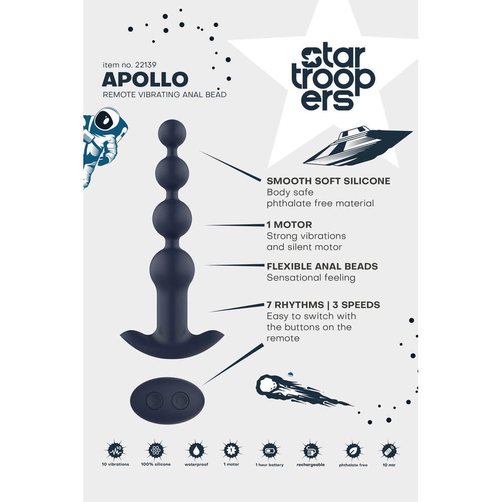 Startroopers Apollo Remote Vibrating Anal Beads - Image 3