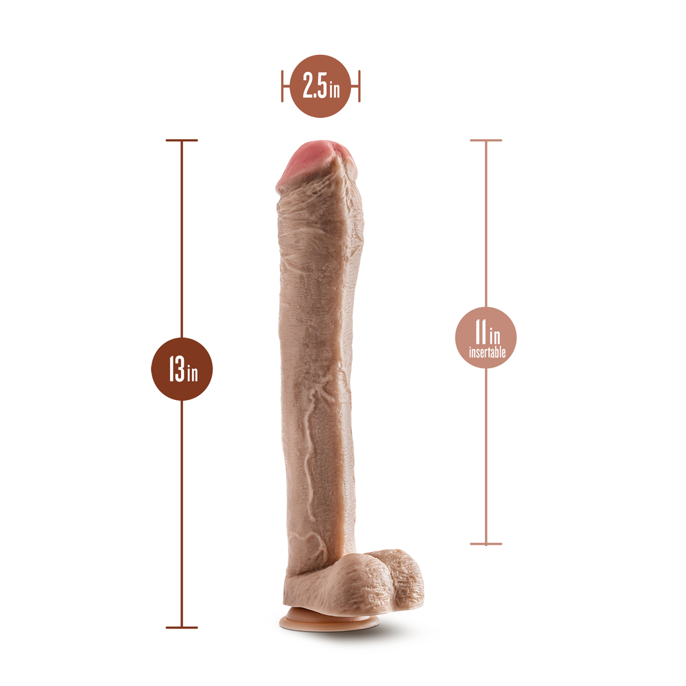 Alternative view of Dr. Skin Mr. Ed 13 Inch Dildo With Balls