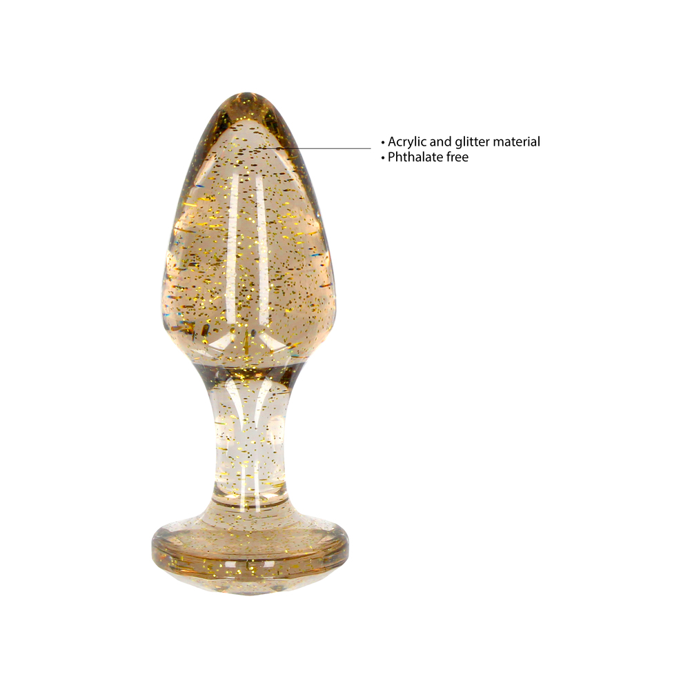 Alternative view of Ouch Golden Glitter Acrylic Butt Plug Set