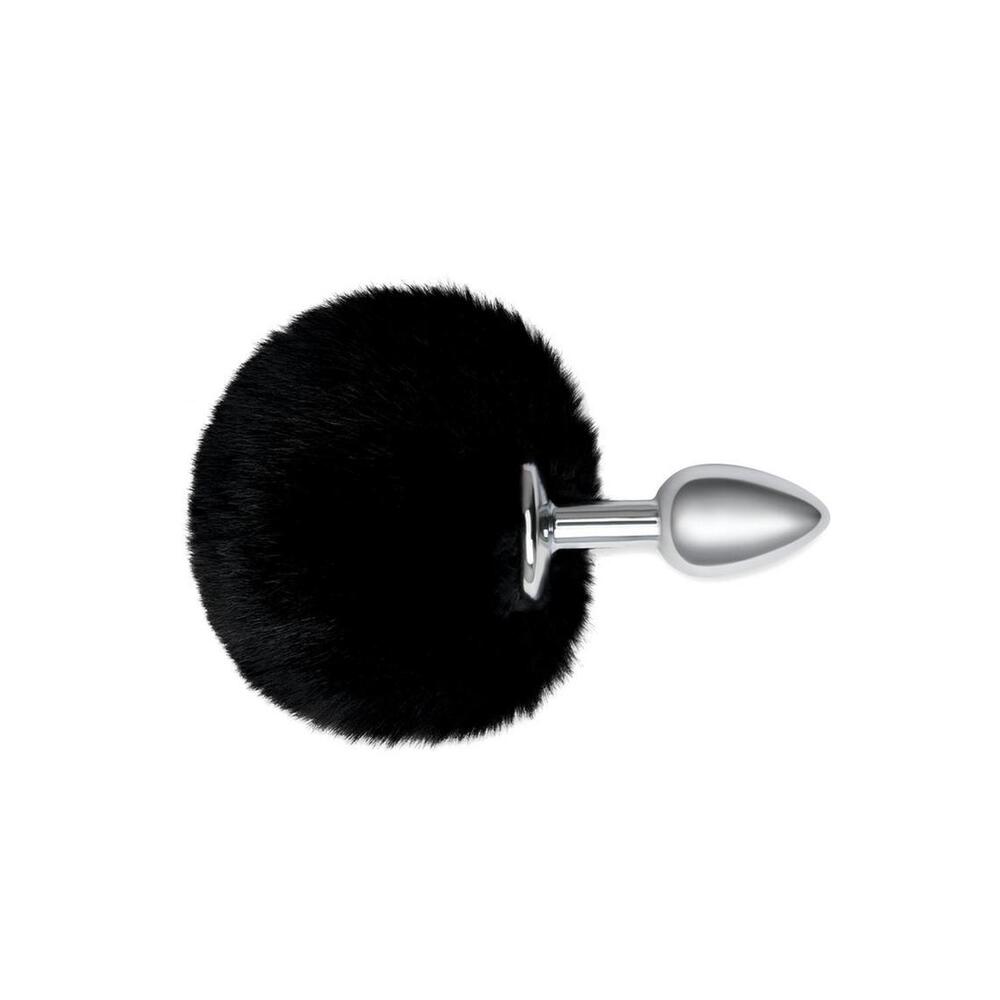 Alternative view of Furry Tales Black Bunny Tail Butt Plug