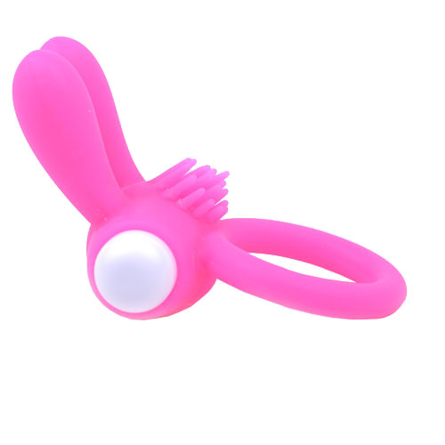 Alternative view of Cock Ring With Rabbit Ears Pink